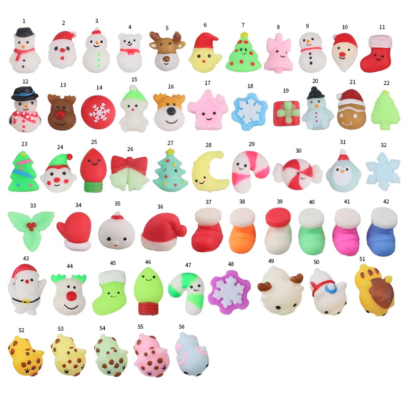 10-300Pcs Random Cute Animals Style Mochi Squishy Toys