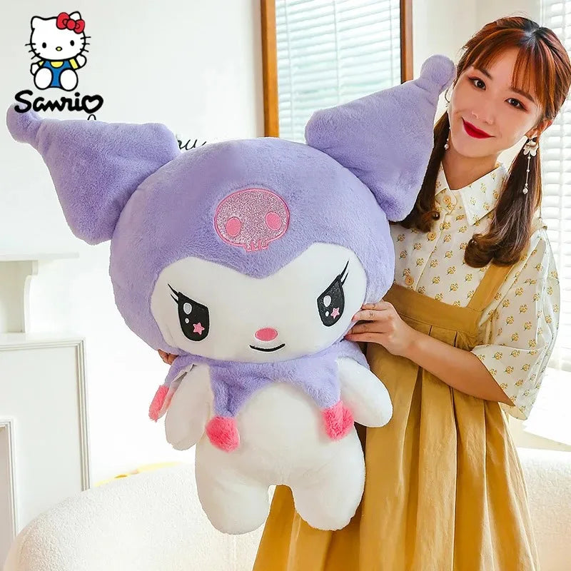 25/55cm Sanrio Kuromi My Melody Cute Series Kawaii Plush Animal Doll Cartoon Cute Plush Pillow Toy Birthday Gift Pillow