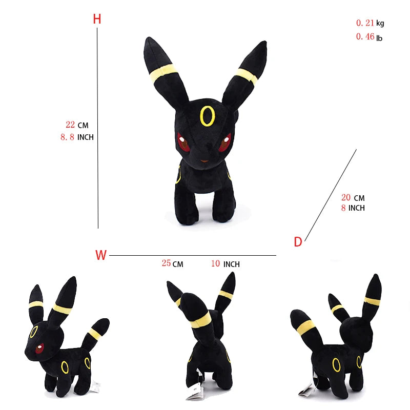 Big Size Pokemon Plush Toys Eevee Umbreon Cartoon Figure Peluche Dolls KJolteon Vaporeon Sylveon Anime Stuffed Dolls Gifts