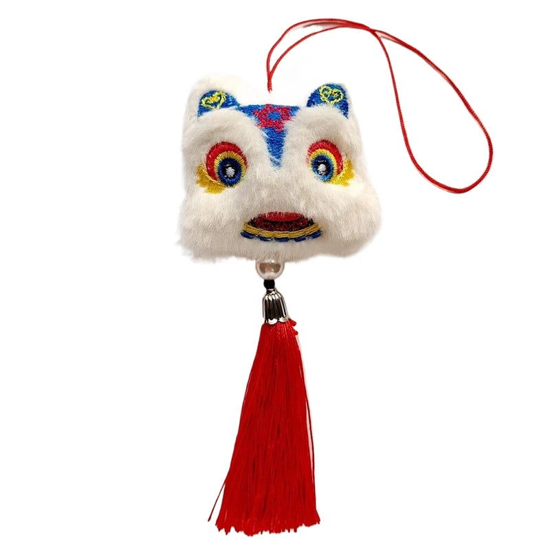 1PCS Chinese Style Festive Plush Lion Dance Tassel Pendant Luggage Hanging Decoration Bag Pendant Accessories