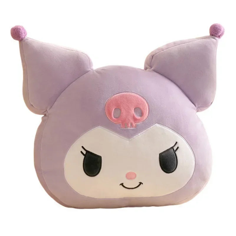 New Sanrio Kuromi Comfortable Plush Stuffed Animal Kawaii Cartoon Sofa Cushion Pillow Toy Plushies Birthday Gift For Girls