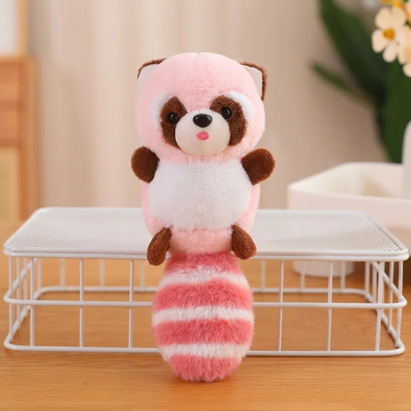 20cm  Cute Raccoon Plush Pendant Toy Doll Keychain Backpack Accessorie Gift