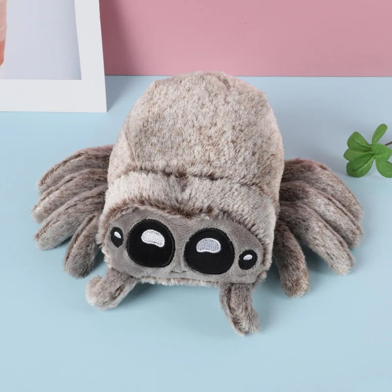 Lucas Friend Spider Plush Toy Kawaii Black White Spider Doll Home Decoration Pillow Soft Stuffed Halloween Gifts Toy for Kids