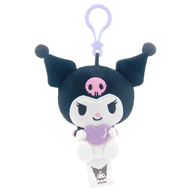 Sanrio Hello Kitty Kuromi Melody Pachacoo Cinnamoroll Stuffed Toys Pendant Cute Plush Toys Keyring Anime Keychain Birthday Gift