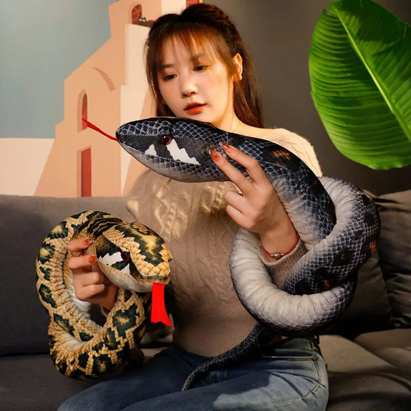 210cm Simulation Soft Plush Toys Giant Long Snake Animals Python Cloth Toy Stuffed Dolls Birthday Christmas Gifts