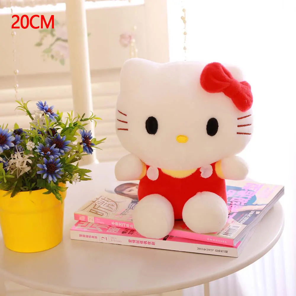 Hello Kitty Plush Toy Sanrio Plushie Doll Kawaii Stuffed Animals Cute Soft Cushion Sofa Pillow Home Decor Children Birthday Gift