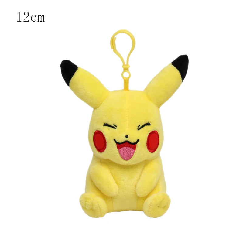 Pikachu Plush Keychain Cartoon Toys Charmander Psyduck Squirtle Snorlax  Doll Kids Kawai Toy Gift 12Cm