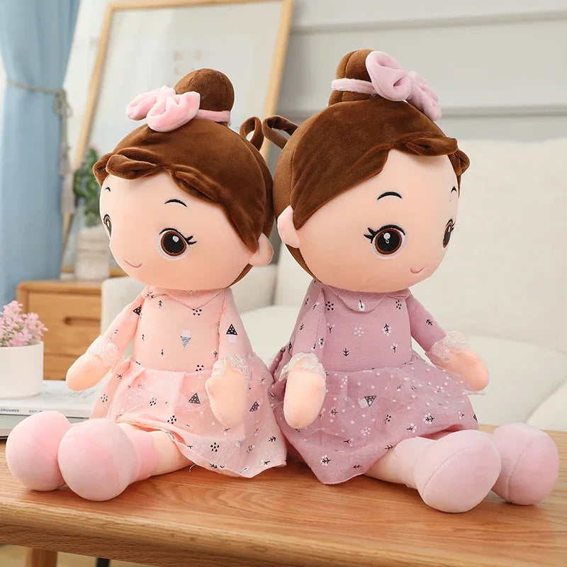 45CM Cute Angel Girl Plush Toy Lovely Stuffed Anime Figure Doll Wear Beautiful Dress Soft Toys For Girls Nice Gifts