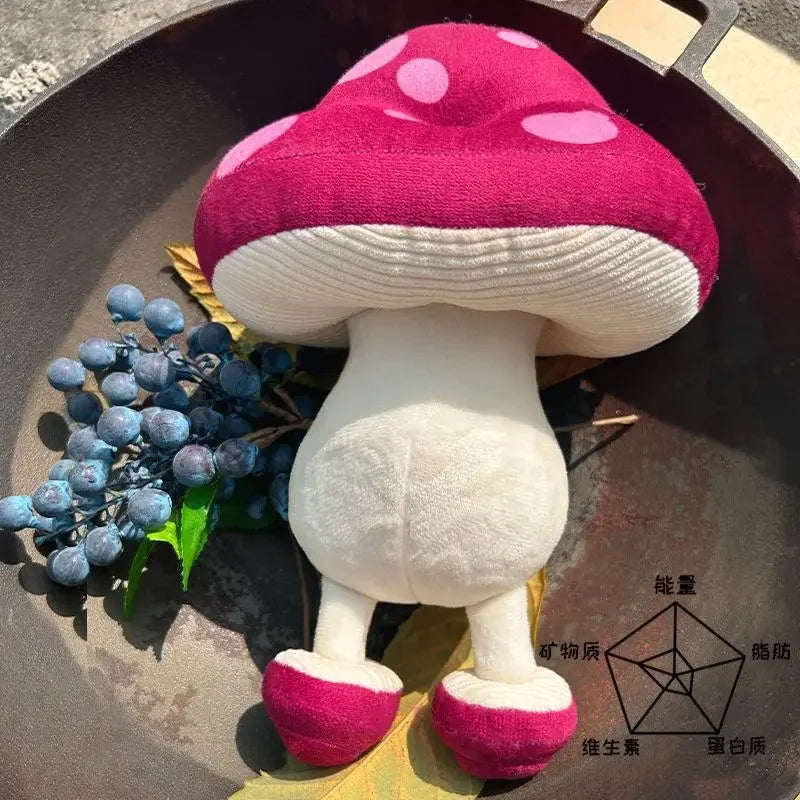 25cm Anime Delicious In Dungeon Peripherals Walking Mushroom Plush Figure Detachable Legs Doll Kwaii Toys  Birthday Gifts