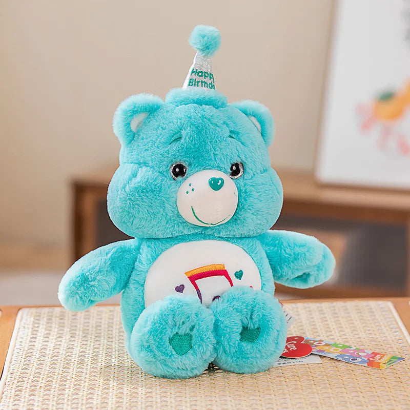 MINISO BDAY Care Bears Plush Toys Teddy Bear Stuffed Doll Lovely Anime Rainbow Bears Peluche Toy Kawaii Room Decor Gift For Kid