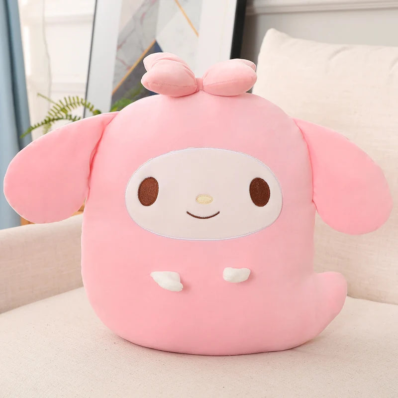 42cm Soft Anime Hug Pillow Kuromi Melody Cinnamoroll Plush Toy Back Cushion Throw Pillow Cute Plushies Home Decor