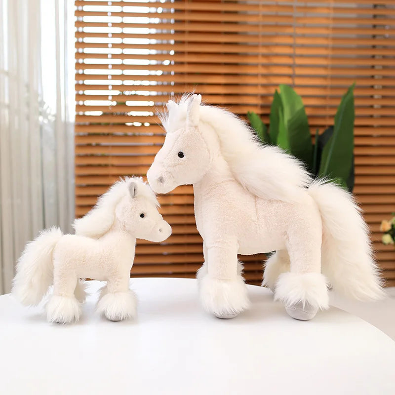 Realistic Horse Plush Toys Stuffed Animal High Quality Super Real Life Pony Plush Dolls Classic Birthday Gift For Children