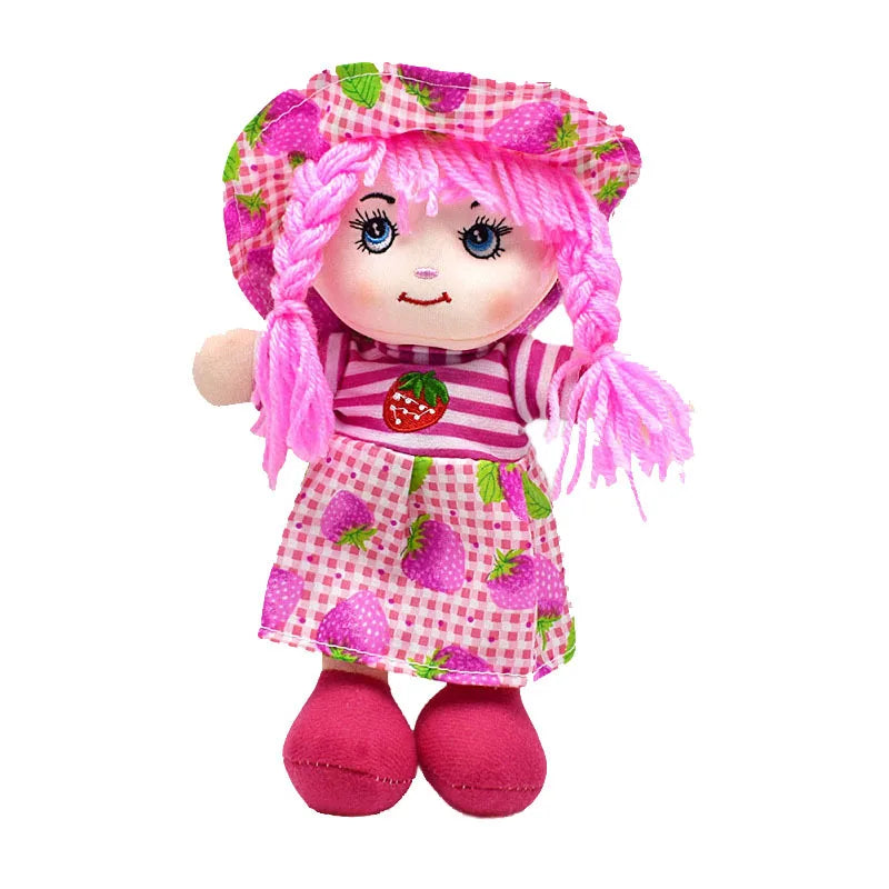 Cartoon Kawaii Fruit Skirt Hat Rag Dolls Soft Cute Cloth Stuffed Toys for Baby Pretend Play Girls Birthday Christmas Gifts