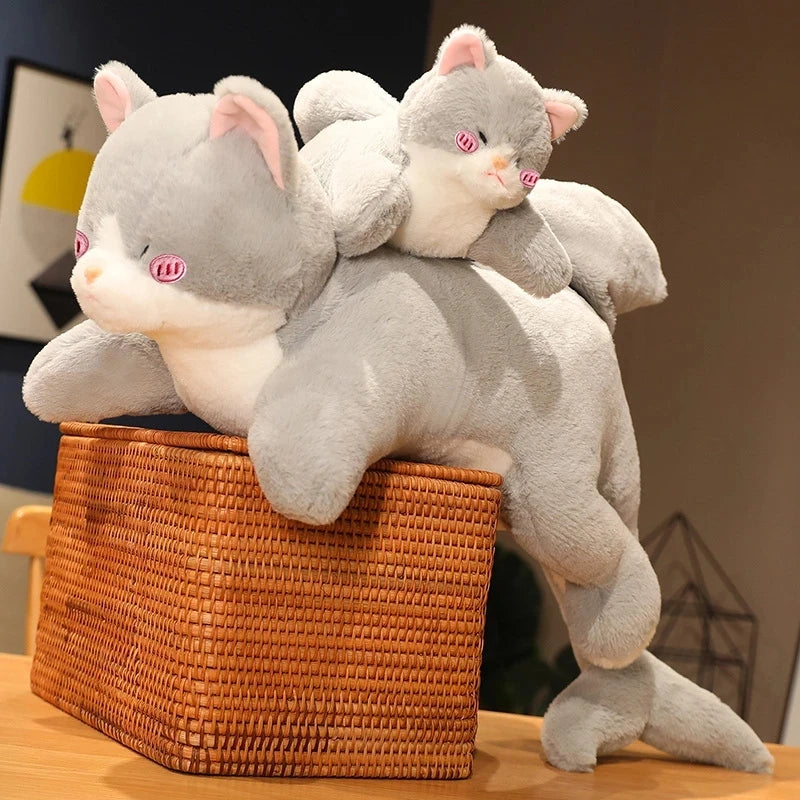 50-90cm Lovely Transform Shark Cat Plush Toys Stuffed Cute Cat Doll Cute Animal Pillow Soft Cartoon Cushion Kids Christmas Gift