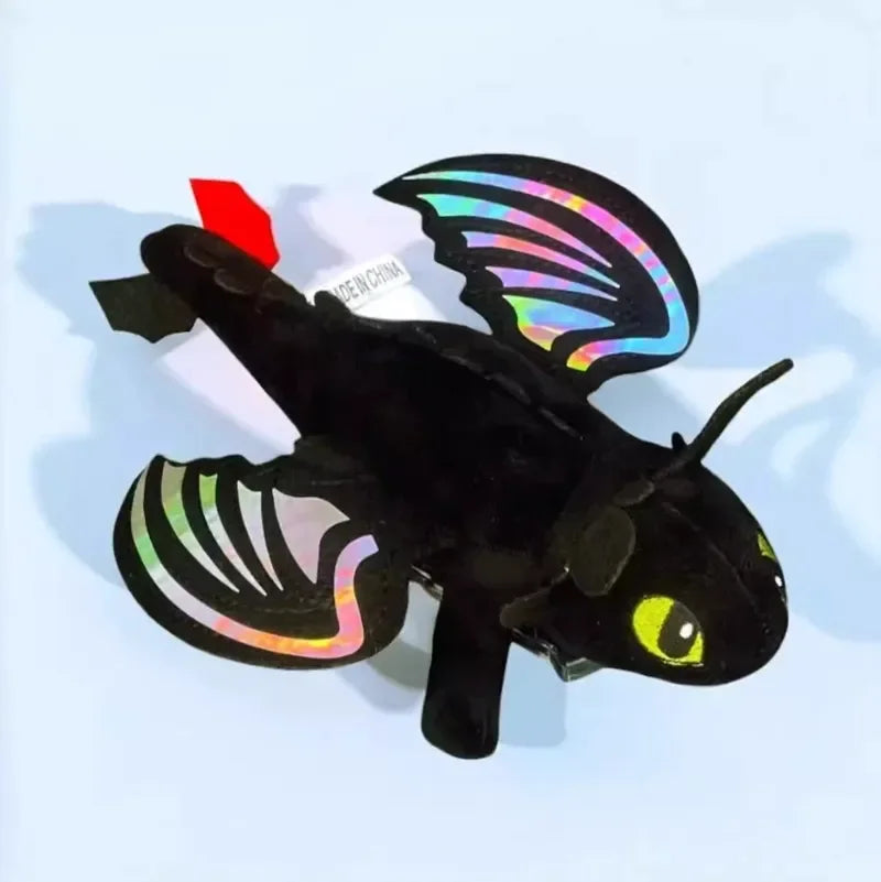 Toothless Car Doll Black Dragon On Car Roof Wings Will Sway With The Wind Upgraded Colored Glowing Wings Car Ornaments