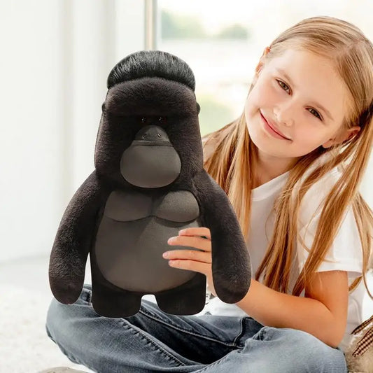 Vlack Gorilla Plush Toy Soft Stuffed Gorilla Plushie Pillow Cute Cartoon Animal Doll Pillow Room Decoration Toy for Kids