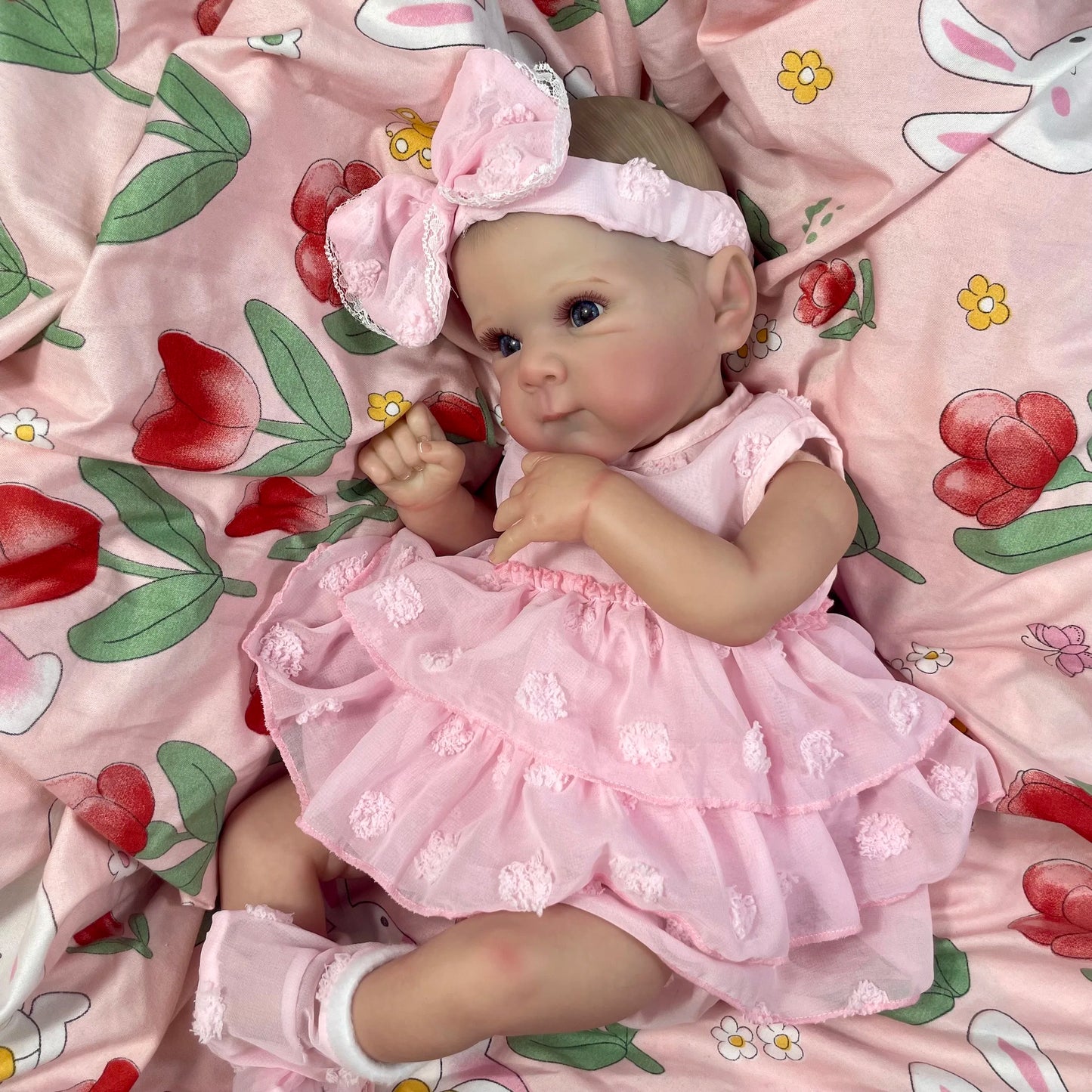 19 Inch Lifelike Reborn Baby Doll Bettie Girl With Blue or Brown Eyes Newborn 3D Skin Visible Veins Handmade Toys Christmas Gift