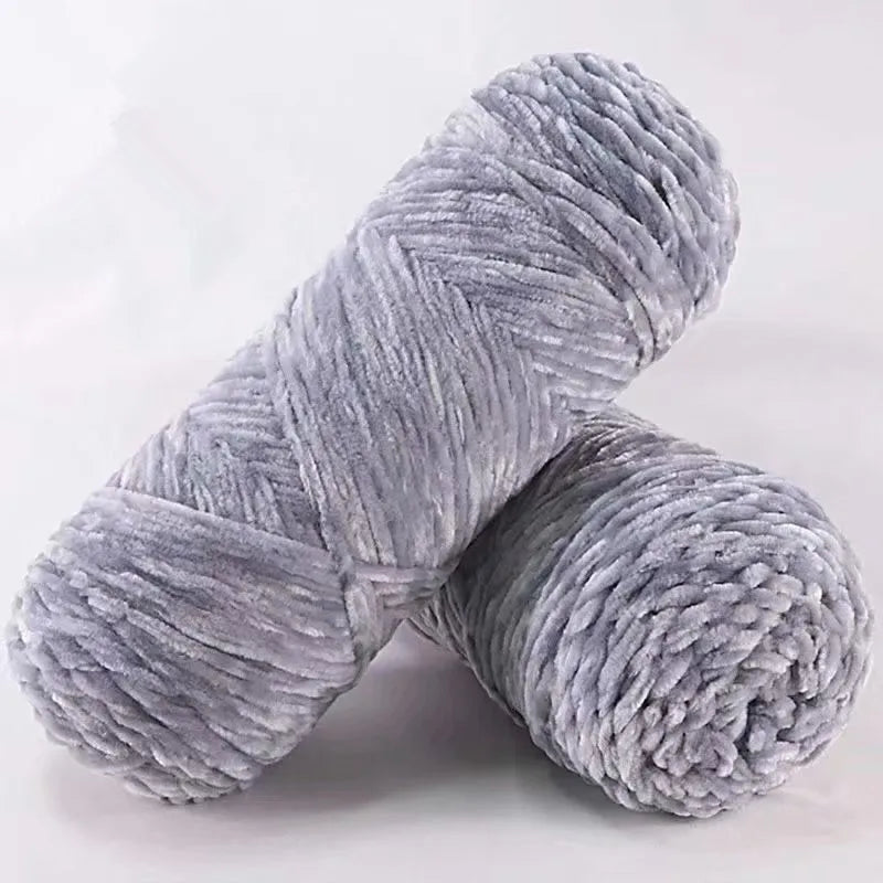 DIY 100% Polyester  Velvet Yarn Amigurumi Accessories Dolphin Baby Plush Yarn Soft Chenille Yarn for Knitting  1 Skein 100g 130M