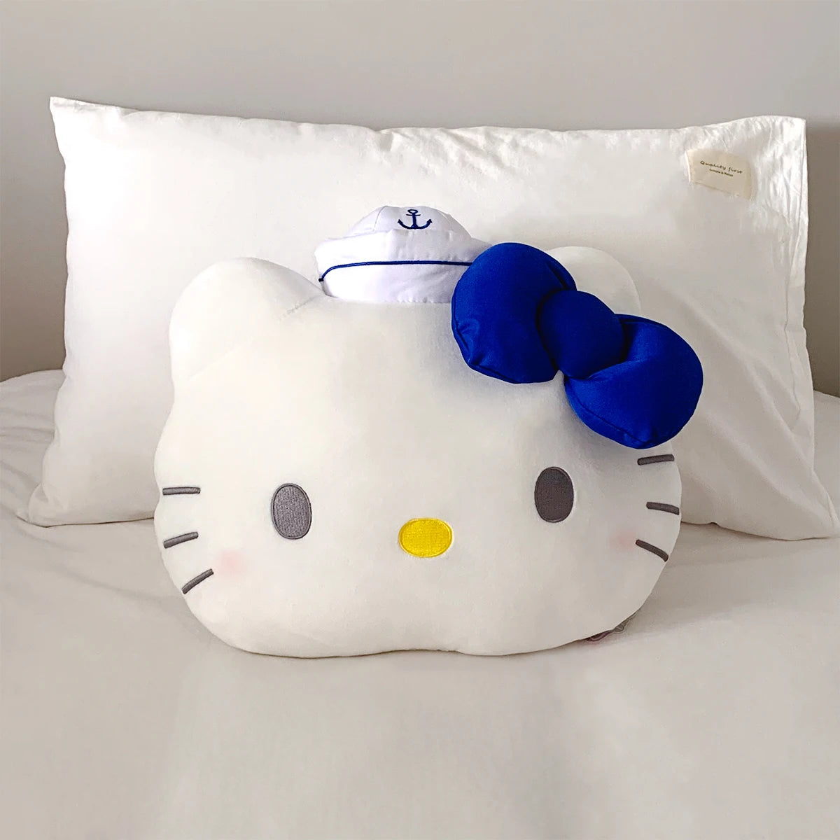 Sanrio Original Hello Kitty Plush Toy Stuffed Cartoon Seafarer Hello Kitty Plushies Cute Japanese Style White Cat Pillow Gifts