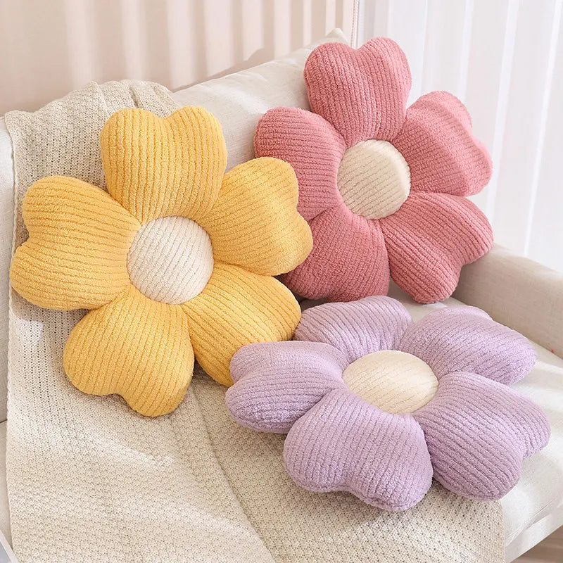 65cm Colorful Cherry Petal Plush Pillow Stuffed Plant Flower Plushie Cushion Girl's Living Bedroom Home Decorative Pillows