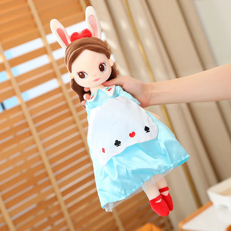 35-45cm Cuddly Plush Girls Doll with Princess Dress Children Baby Appease Toys Stuffed Soft Cartoon Plush Toys for Kids Gift