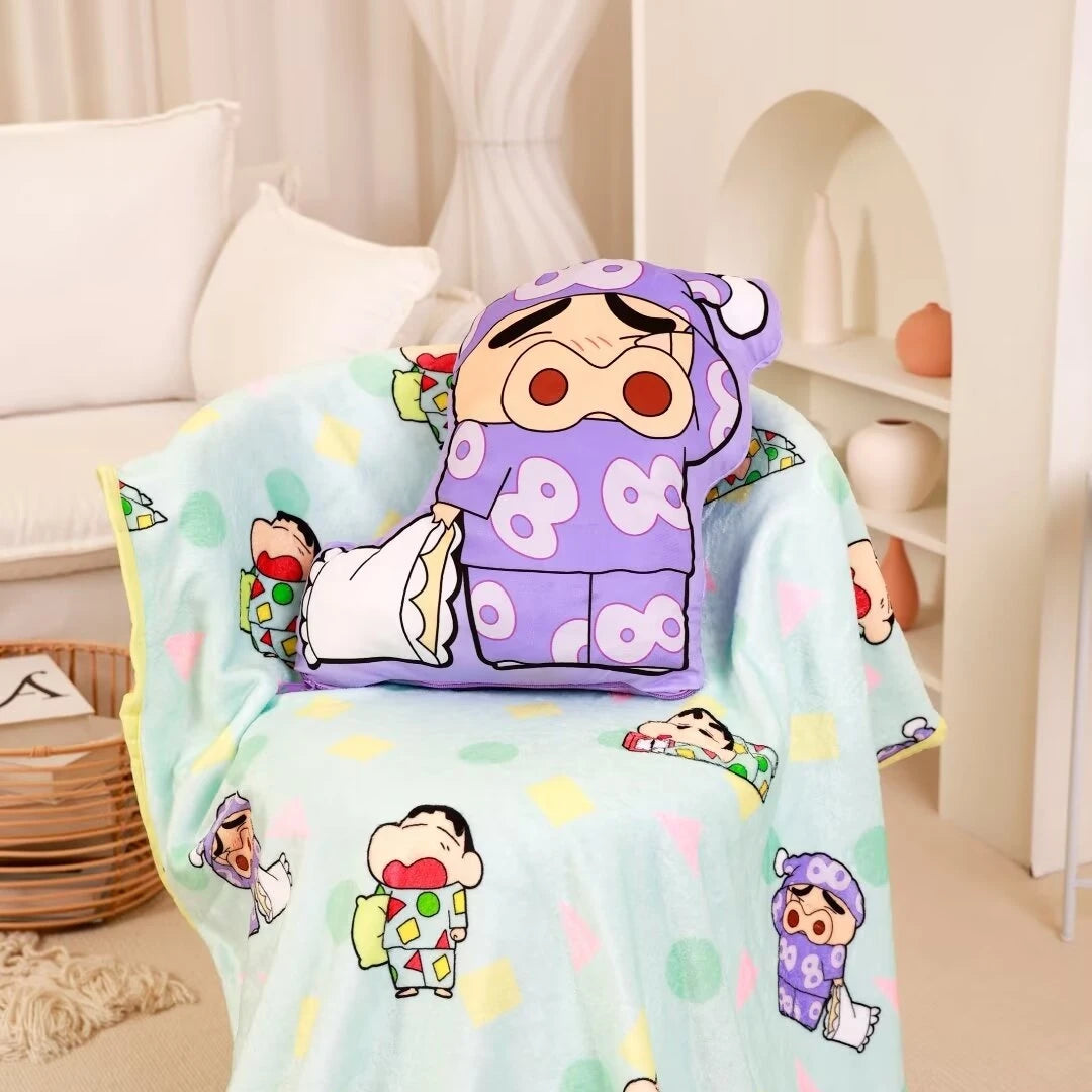 Cartoon Anime Comfortable Cushion Blanket Cuddly Pillow Blanket Stuffed Double Sided Printing Pillow Gifts Girl Sofa Bed Decor