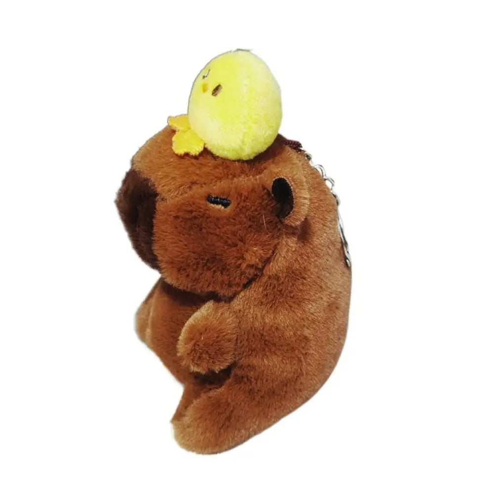 Multicolor Plush Capybara Keychain Cute Toy Cartoon Capybara Headgear Capybara Doll Accessories Guinea Pig Fluffty Animal Doll