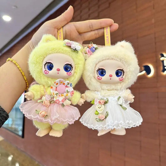 16cm Mini Plush Doll'S Clothes Outfit Accessories For Liila LUCKY CAT Idol flower fairy skirt gauze skirt Clothing Gift