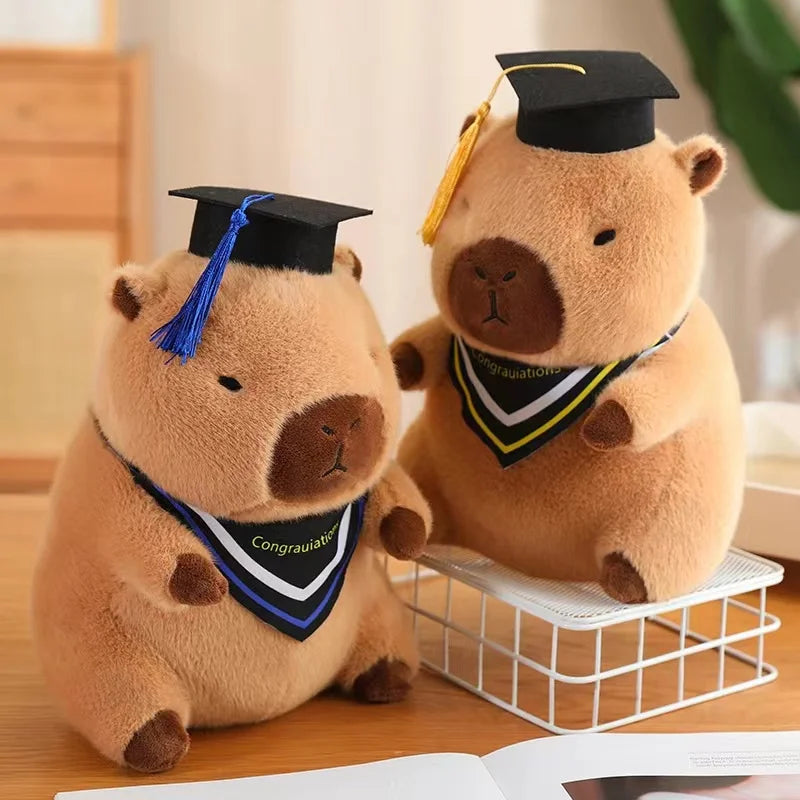 Graduate Plush Dolls Doctor Capybara Owl Bear Plush Toy Cute Stuffed Animal Toy Doll Soft Cartoon Pillow Graduation Gift