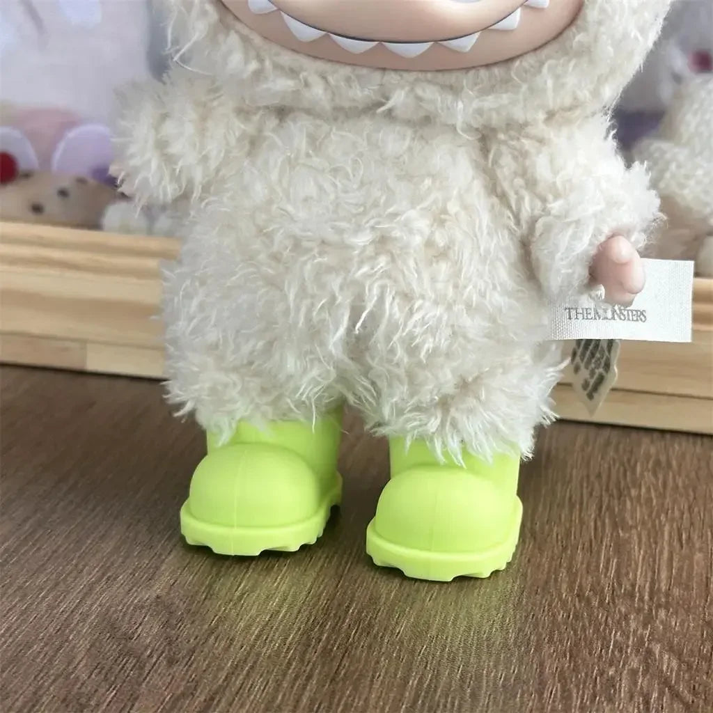 For 15-17cm labubu V1 V2 Shoes Suitable for 10/15 Cotton Dolls Outfit Boots Toys Casual Sports Rain Shoes Dolls Accessories