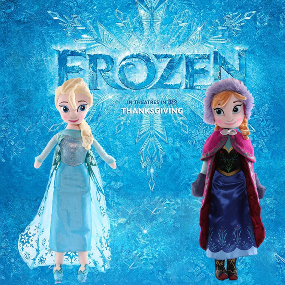 30-50 CM Frozen Anna Elsa Dolls Snow Queen Princess Anna Elsa Doll Toys Stuffed Frozen Plush Kids Toys Birthday Christmas Gift