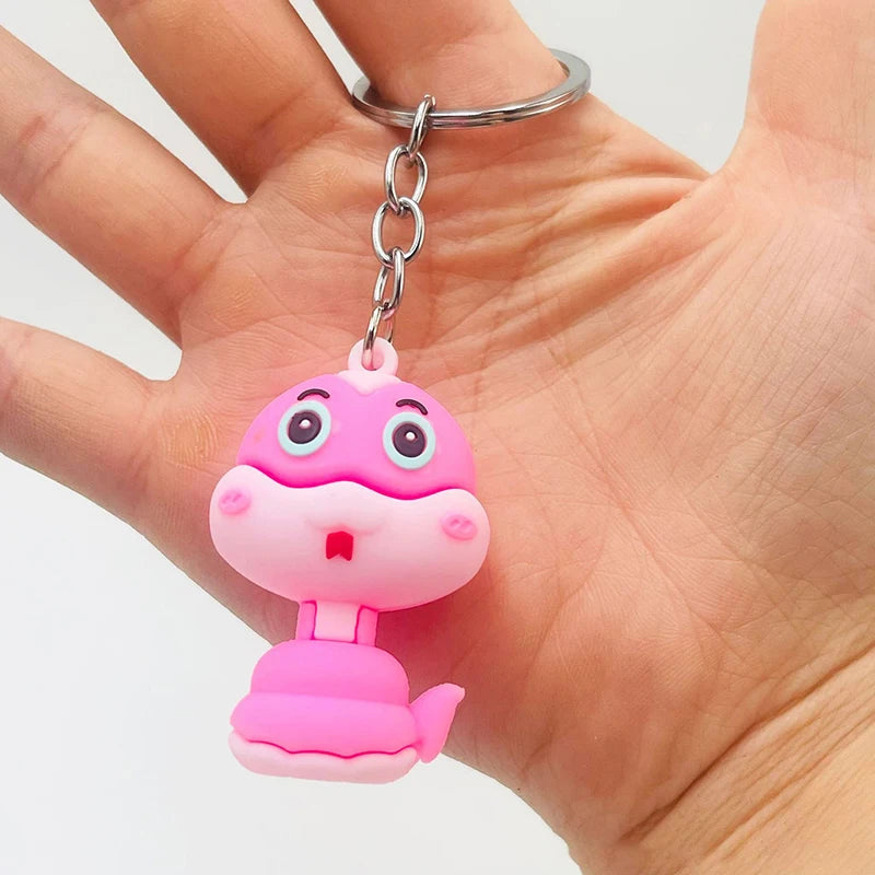 Cartoon Plush Q-Version Zodiac Snake Plush Keychain Pendant Stuffed Doll Lucky Mascot Gifts For Children Chinese New Year Decora