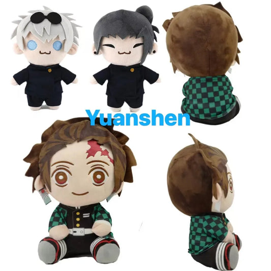 New 20cm Japan Anime Demon Slayer Tomioka Giyu Kamado Tanjirou Kamado Nezuko Agatsuma Zenitsu Plush Toys Doll Peluche Women Gift