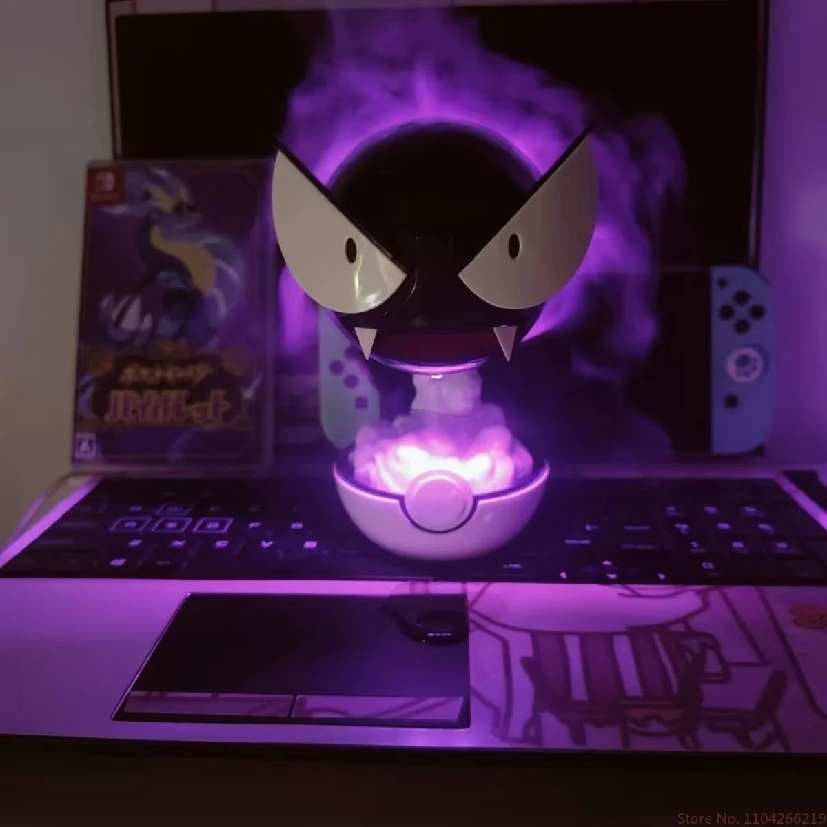 Pokemon Cool Humidifier Anime Gengar Night Light Air Purifier Ambient Lighting Cute Led Lamp Room Decoration Kids Birthday Gifts