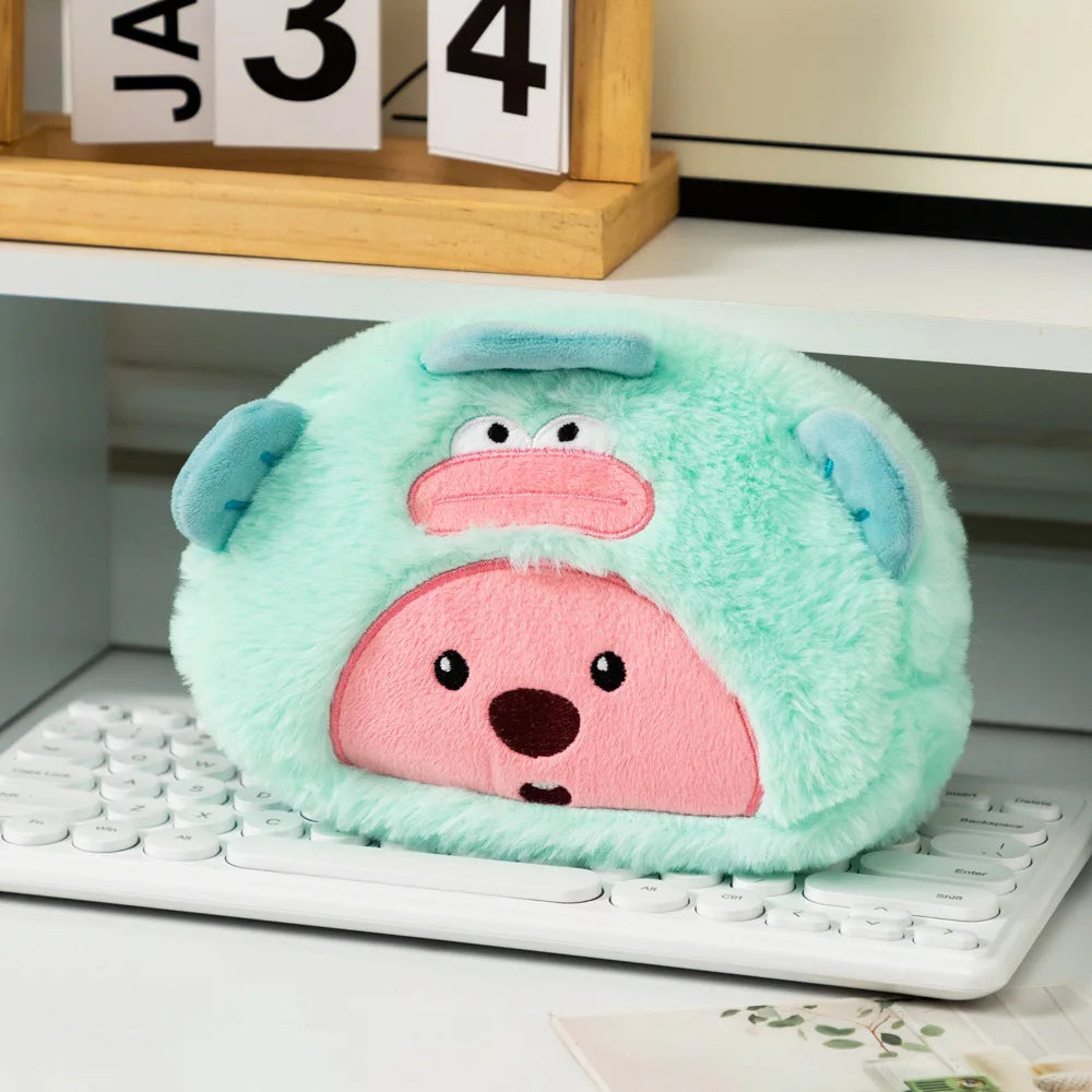 Miniso Loopy Plush Bag Kawaii Cross Dressing Pencil Case Cute Cartoon Storage Portable High-Capacity Makeup Bag Exquisite Gifts