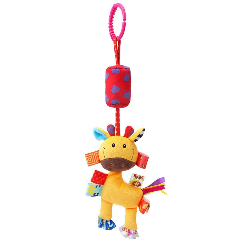 Soft Infant Crib Bed Stroller Mobile Hanging Rattle Baby Educational Toys Brain Developmental Hand Grip Cute Stuffed Animal Toys