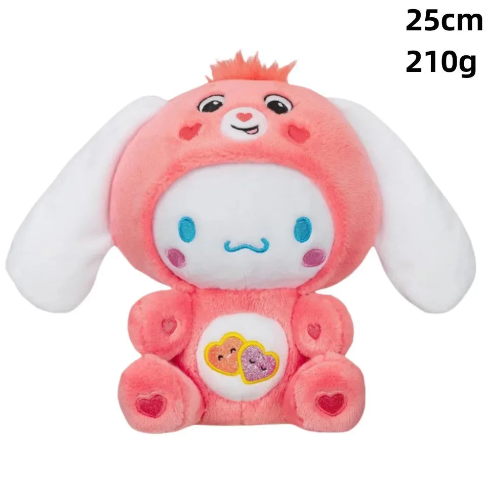 2024 Miniso Anime Peripheral Rainbow Bear Plush Doll Children's Cartoon Plush Toy Fashion New Care Bears Doll Toy Ornament Gift