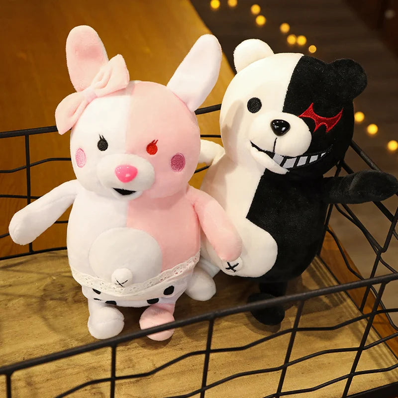 Dangan Ronpa Super Danganronpa 2 Monokuma Black & White Bear Plush Toy Soft Stuffed Animal Dolls Christmas Toy