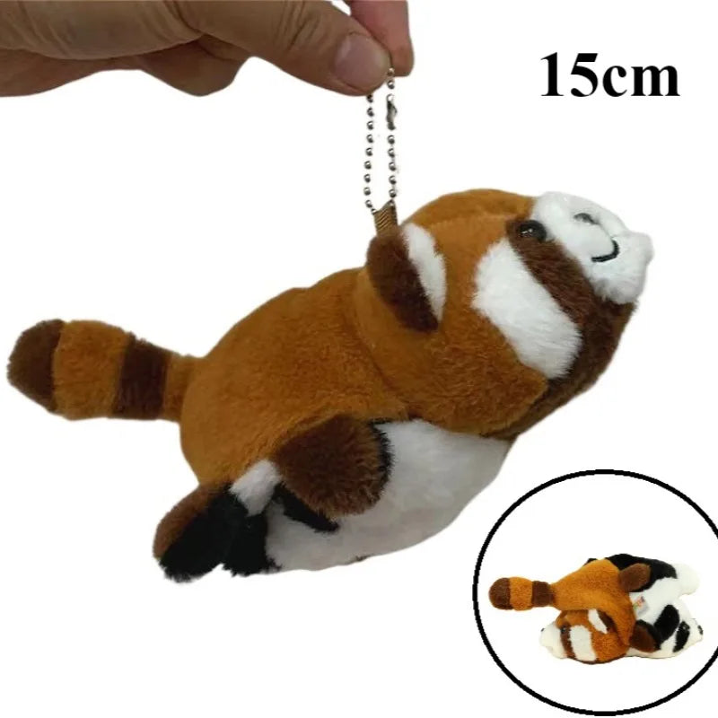 Red Panda Plush Backpack Cute Plushie Doll Women Crossbody Fur Soft Shoulder Bag for Camping Travel Party Female Birthday Gift