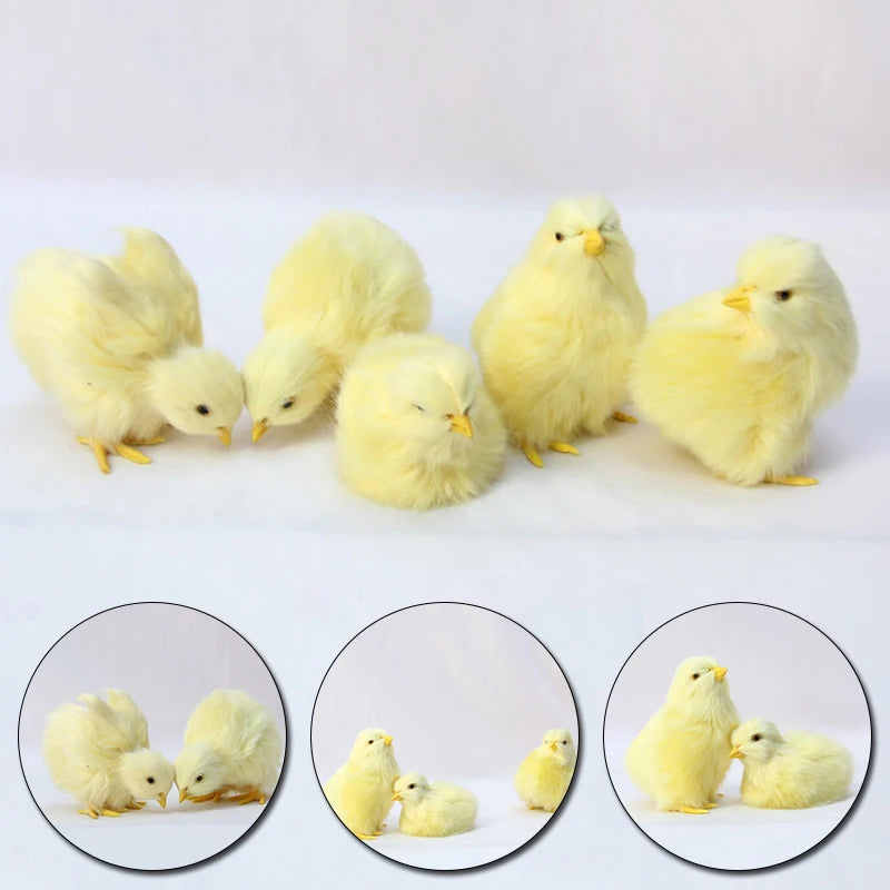 Realistic Chick Doll Cute Easter Chick Figurine Simulation Chick Soft Plush Toy Children Cognition Chicken Model Sound Chicken