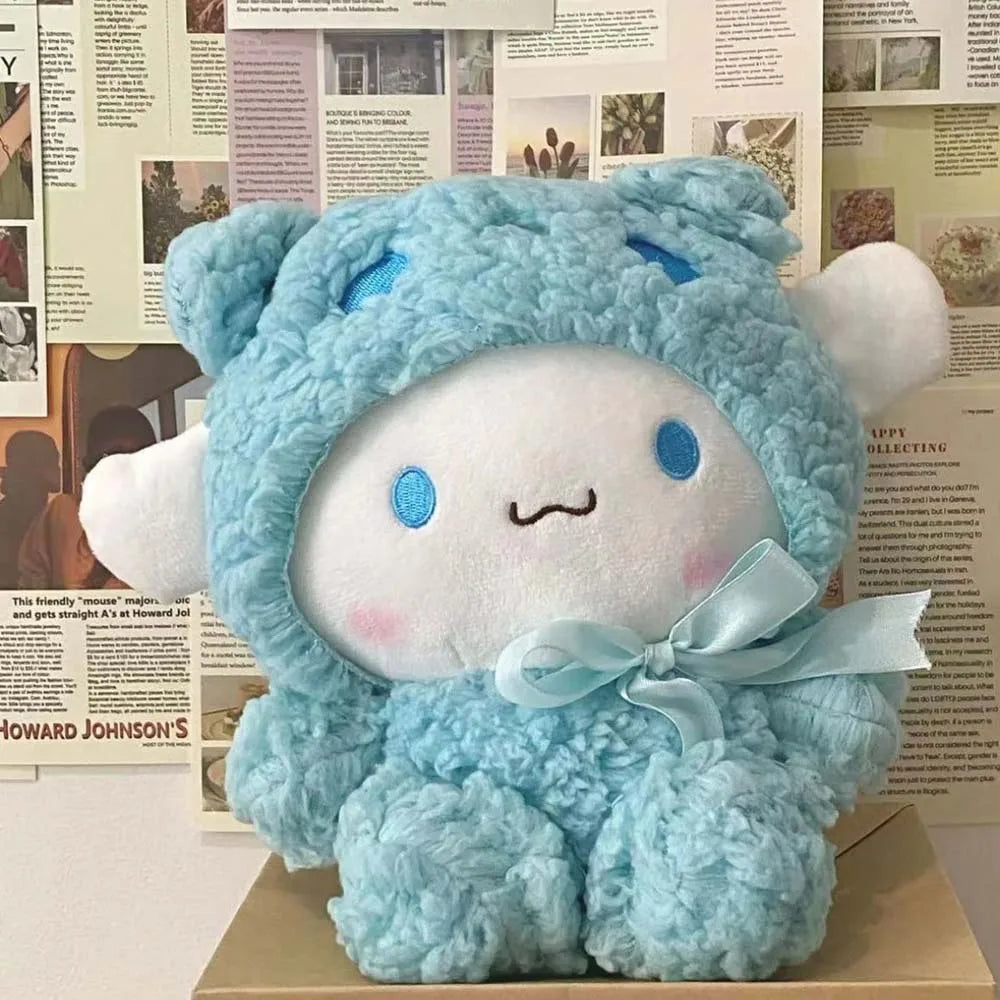 25cm Anime Sanrio Plush Doll Toys  Kawaii Hello Kitty Kuromi My Melody Cinnamoroll Cartoon Cute Plush Stuffed Toy Kids Gifts