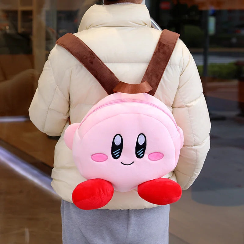 4 Styles Kirby Plush Backpack Cartoon Anime Game Stuffed Handbag for Girls Kids Birthday Christams Gift