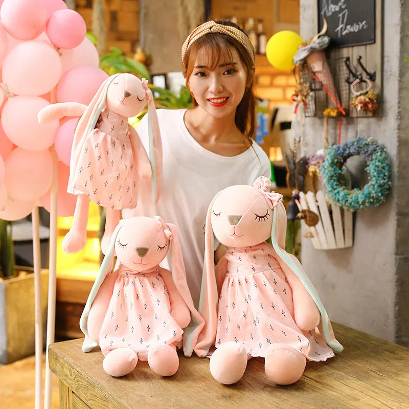 Creative New Rabbit Lnstagram Toy Pink Girl Heart Long Ear Peace Rabbit Plush Toy Doll Comfort Doll Throw Pillow Children's Gift