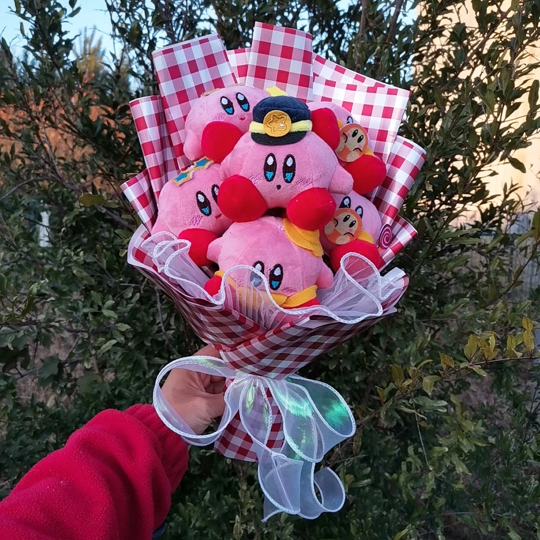 Anime Star Kirby Plush Bouquet Kawaii Cute Cartoon Plush Doll Toy Creative Valentine's Day Christmas Halloween Graduation Gifts