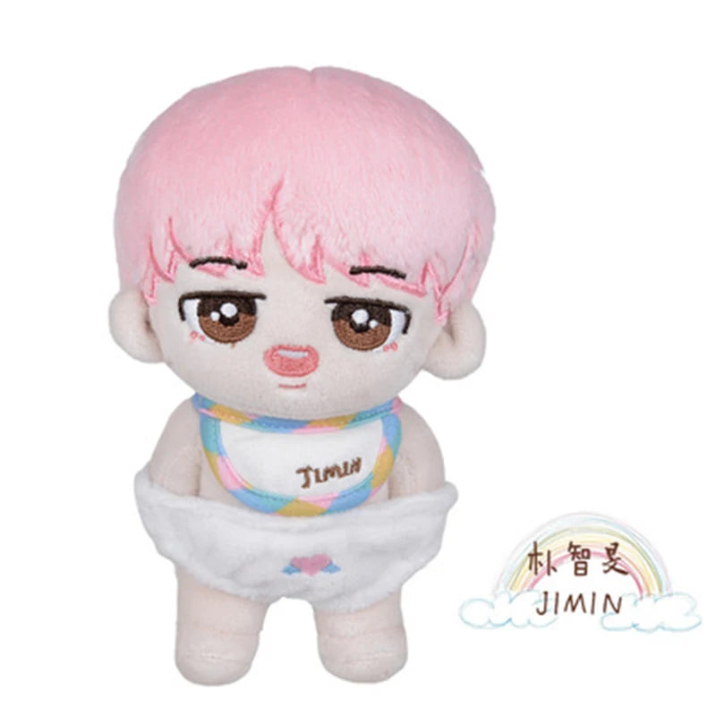 Kawaii Korean Star Men's Group Cartoon Plush Toy Cute Jumpsuit Doll Pillow Cushion Fans Around Birthday Gifts