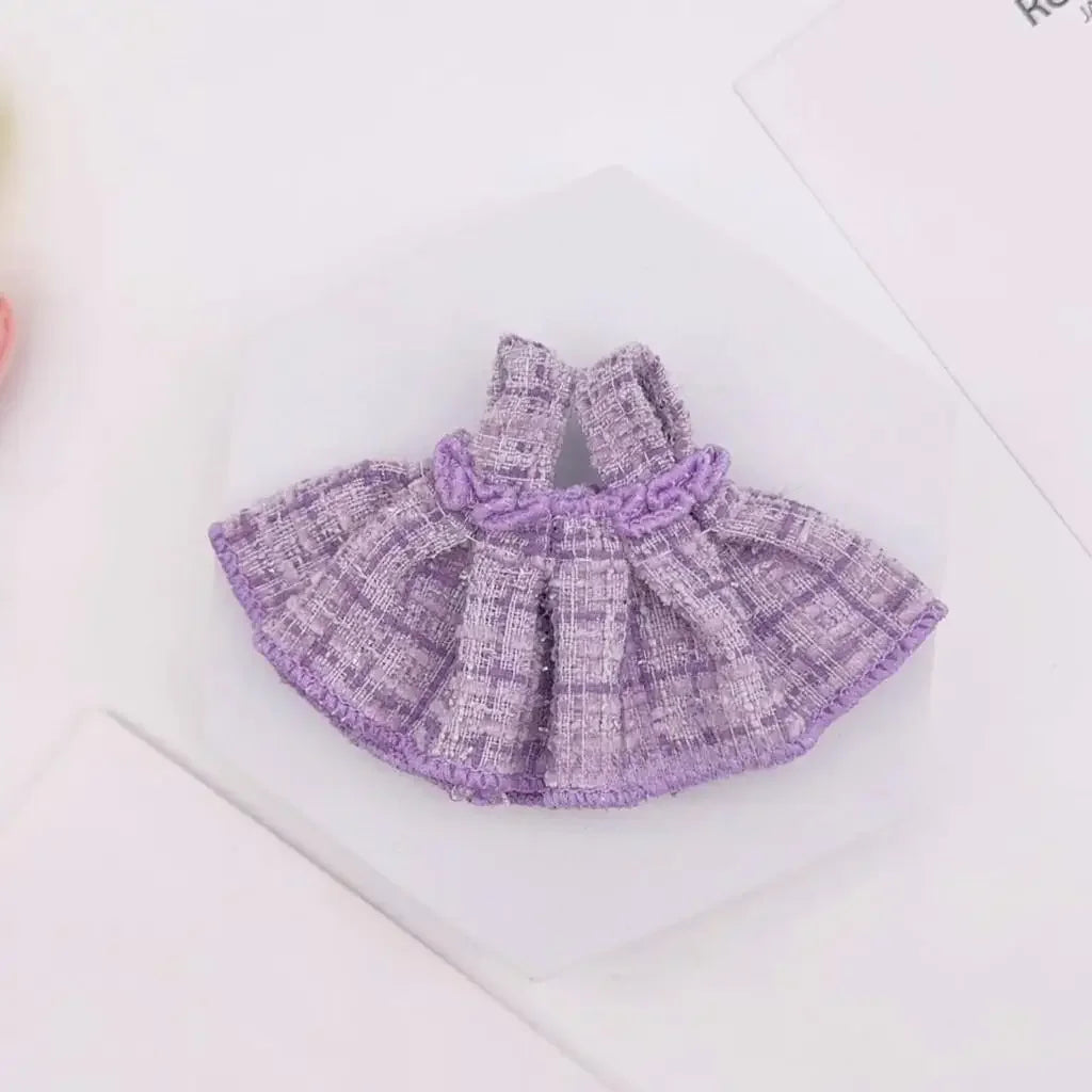 Mini Plush Doll'S Clothes Outfit Accessories For Korea Kpop Exo Labubu V1 V2 Idol strap skirt Clothing Gift