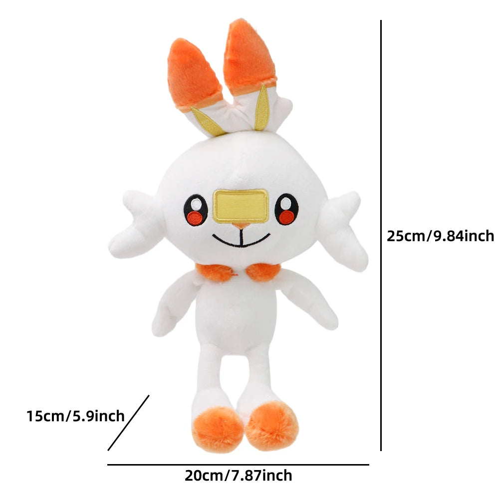 Psyduck Wobbuffet Scorbunny Meowth Mewtwo Mew Piplup Chikorita Pidgeotto Plush Toys Game for Collectible Gift,Soft Plushies