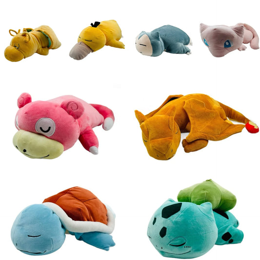 Pokemon Pok é mon Sleeping Series Doll Sleeping Posture Johnny Turtle Bulbasaur Seed Dreamy Reachable Duck Plush Pillow Holiday