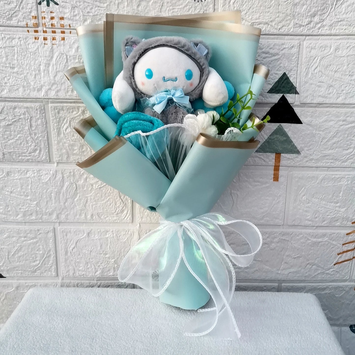 Cartoon Kuromi Hello Kitty Cinnamoroll  Plush Bouquet Rose Wedding Party Decoration Valentine's Day Christmas Birthday Gift