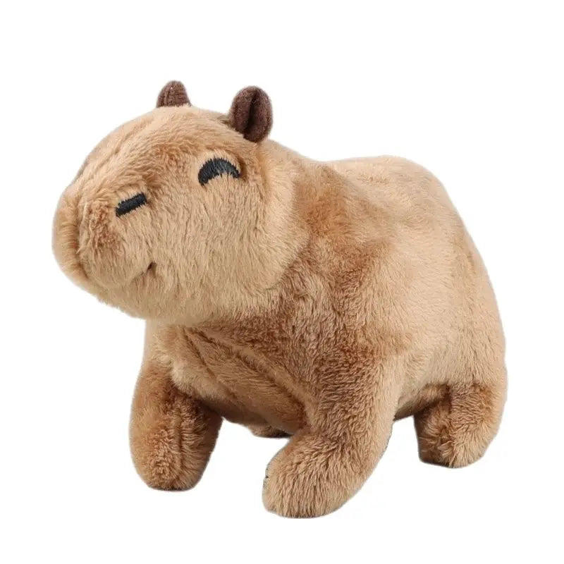 Capybara Plush Simulation Capibara Anime Fluffty Toy Stuffed Animals Soft Doll Children Birthday Gift Sending Sticker